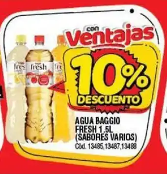 Supermercados Yaguar Baggio Fresh Agua 1.5L (sabores varios) oferta