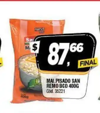 Supermercados Yaguar San Remo Mai. Pisado Bco 400g oferta