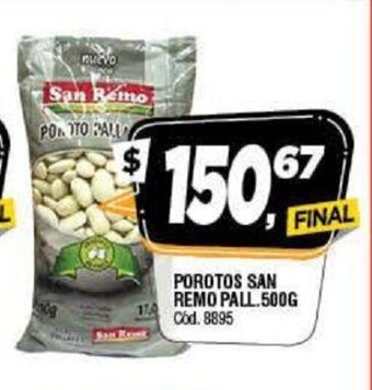 Supermercados Yaguar San Remo Porotos Pall. 500g oferta