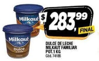 Supermercados Yaguar Milkaut Dulce de Leche Familiar Pot. 1kg oferta