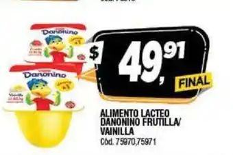 Supermercados Yaguar Danonino Frutilla/Vainilla Alimento Lacteo oferta