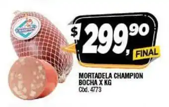 Supermercados Yaguar Champion Bocha Mortadela x kg oferta