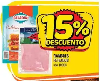 Supermercados Yaguar Paladini Fiambres Feteados oferta