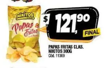 Supermercados Yaguar Nikitos Papas Fritas Clas. 300g oferta