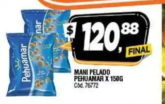 Supermercados Yaguar Pehuamar Mani Pelado x 150g oferta