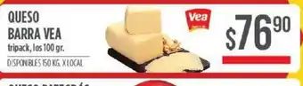 Supermercados Vea Queso Barra Vea tripack, los 100gr oferta