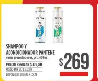 Supermercados Vea Pantene Shampoo Y Acondicionador varias presentaciones, pvc. 400ml oferta