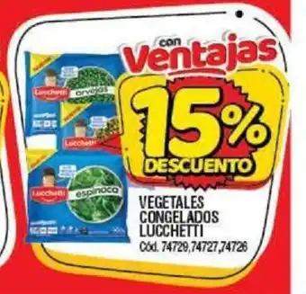 Supermercados Yaguar Lucchetti Vegetales Congelados oferta