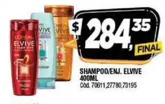 Supermercados Yaguar Elvive Shampoo/Enjuague 400ml oferta