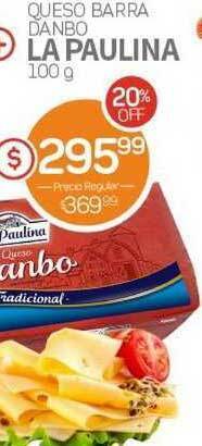 Alvear La Paulina Queso Barra Danbo 100g oferta