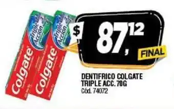 Supermercados Yaguar Colgate Triple Accion Dentifrico 70g oferta