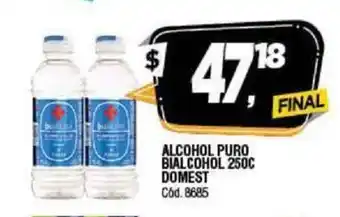 Supermercados Yaguar Bialcohol Alcohol Puro Domest 250cc oferta