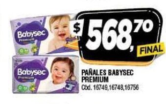 Supermercados Yaguar Babysec Pañales Premium oferta