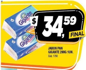 Supermercados Yaguar Gigante Jabon Pan 200g 1un. oferta