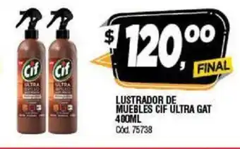 Supermercados Yaguar Cif Lustrador De Muebles Ultra Gat 400ml oferta