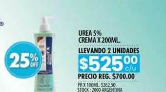 Pigmento Urea 5% Crema x 200ml oferta