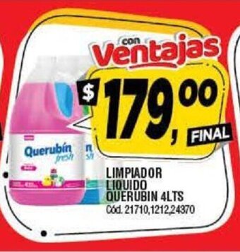 Supermercados Yaguar Querubin Limpiador Liquido 4lts oferta