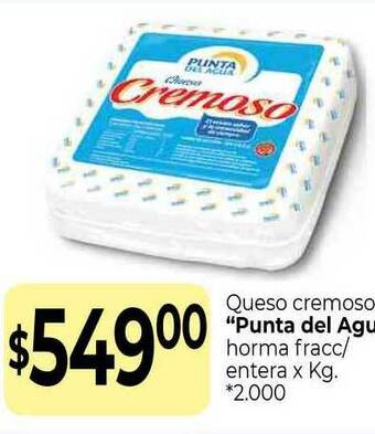 La Anonima Queso Cremoso Punta Del Agua Horma Fracc Entera oferta