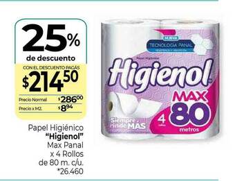 La Anonima Papel Hiigénico Higienol Max Panal 25% De Descuento oferta
