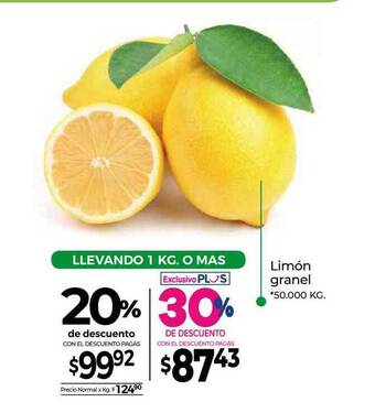 La Anonima Limón Granel 20% De Descuento oferta