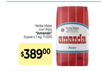 La Anonima Yerba Mate Con Palo Amanda Suave oferta