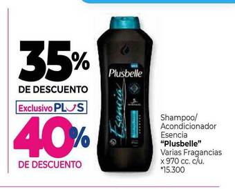 La Anonima Shampoo Acondicionador Esencia Plusbelle Varias Fragancias 35% De Descuento oferta