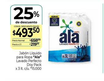 La Anonima Jabón Líquido Para Ropa Ala Lavado Perfecto Doy Pack 25% De Descuento x 3lt oferta