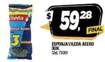 Supermercados Yaguar Vileda Acero Esponja 3un. oferta