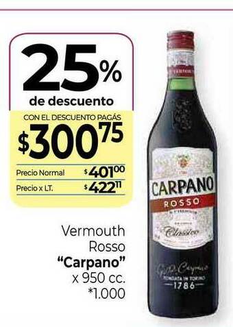 La Anonima Vermouth Rosso x 950cc oferta