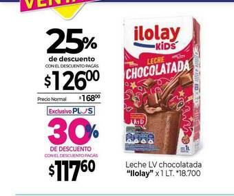 La Anonima Leche Lv Chocolatada Ilolay x 1lt oferta