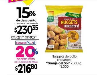 La Anonima Nuggets De Pollo Crocantes x 300g oferta