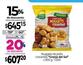 La Anonima Nuggets De Pollo Crocantes x 900g oferta