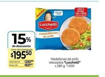 La Anonima Medallones De Pollo Rebozados x 280g oferta