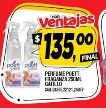 Supermercados Yaguar Poett Perfume Fraganza Gatillo 250ml oferta