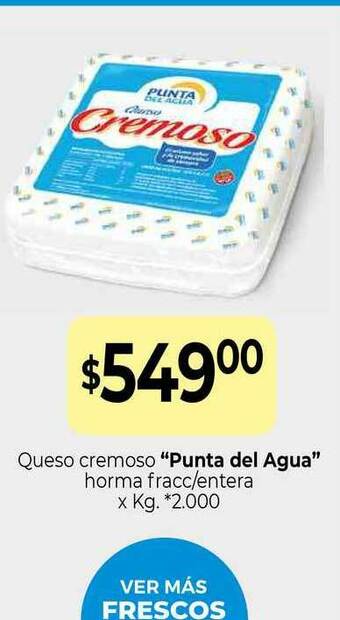 La Anonima Queso Cremoso Punta del Agua oferta