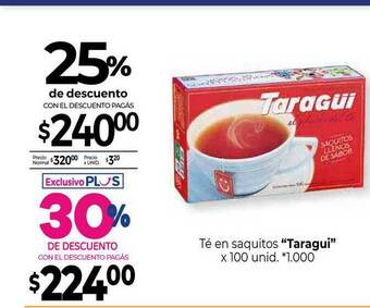 La Anonima Té En Saquitos x 100unid oferta