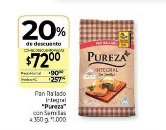 La Anonima Pan Rallado Integral Pureza x 350g oferta