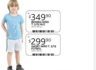 Ferniplast Remera Niño Short Niño Fútbol oferta