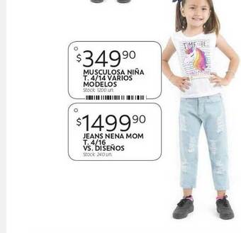 Ferniplast Musculosa Niña Varios Modelos Jeans Nena Mom Vs. Diseños oferta