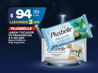 Carrefour Maxi Plusbelle Jabon Tocador VS Fragancias 3 x 125grs oferta