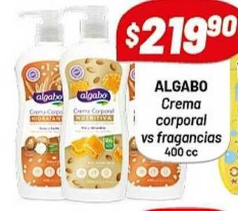 Almacor Algabo Crema Corporal Vs Fragancias 400cc oferta