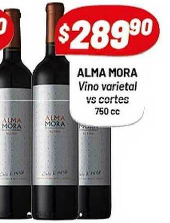 Almacor Alma Mora Vino Varietal Vs Cortes 750cc oferta