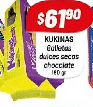 Almacor Kukinas Galletas Dulces Secas Chocolate 180gr oferta