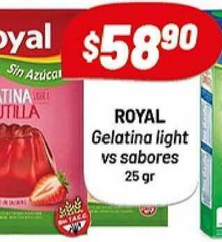 Almacor Royal Gelatina Light Vs Sabores 25gr oferta