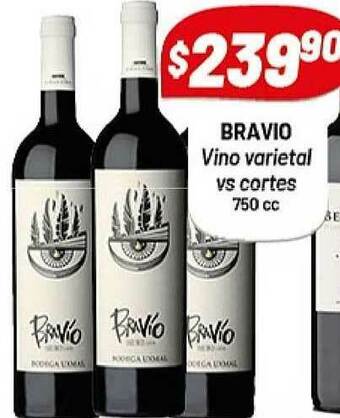 Almacor Bravio Vino Varietal Vs Cortes 750cc oferta