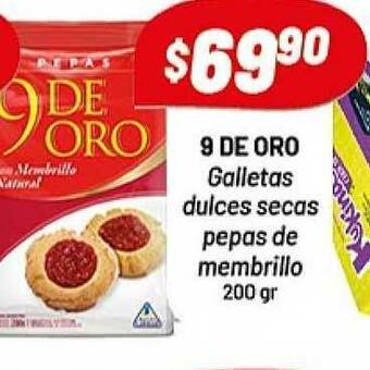 Almacor 9 De Oro Galletas Dulces Secas Pepas De Membrillo 200gr oferta