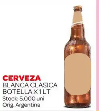 Carrefour Maxi Cerveza Blanca Clasica Botella x 1lt oferta