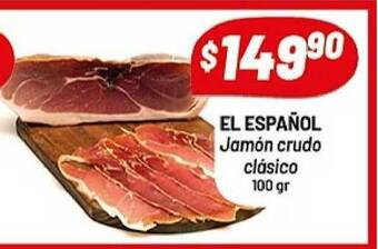 Almacor El Español Jamon Crudo Clasico 100gr oferta
