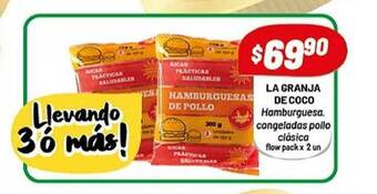 Almacor La Granja De Coco Hamburguesa Congeladas Pollo Clasica oferta