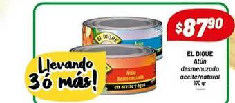 Almacor El Dique Atun Desmenuzado Aceite Natural170gr oferta